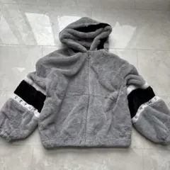 オーバーサイズファージャケットコート◾️ライトグレー