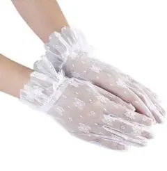 レースウェディンググローブ 手袋 ショート ブライダル 花嫁 パーティー 結婚式