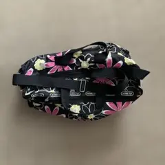 フェラガモボストンバッグ革PVCボタニカル植物Ferragamo正規品/傷あり