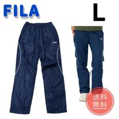 【新品】FILA レディース ロング パンツ 裏フリース ネイビー L