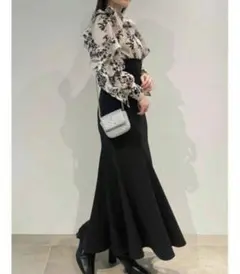 SNIDEL ヘムフレアマーメイドスカート グリーン