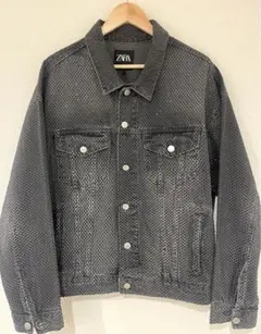 【定価22000円】ZARA ザラ グリッター加工デニムジャケット Mサイズのサムネイル
