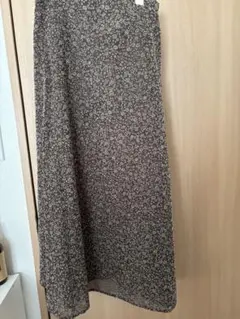 フレアスカート 花柄 ブラウン系