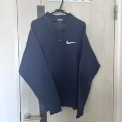 NIKE 白タグ ワンポイント made in USA 90s ネイビー