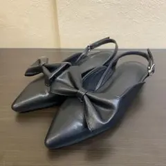 minia バックストラップラメパンプスリボン付きのサムネイル