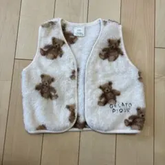 gelato pique ベア柄 ベビーベスト 70-80cm