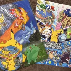 ポケモン　初期　下敷き　ステッカー付き　ショウワノートのぬりえ