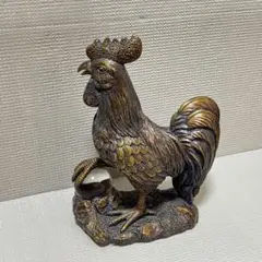 【真　作】備前焼、金重窯、干支、『酉』、胡麻釉、窯変、縁起物、置物、オブジェ 真 作】備前焼、金重窯、干支、『酉』、胡麻釉、窯変、縁起物、置物
