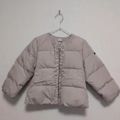 petit main フリル付き中綿コート 100