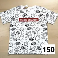 にゃんこ大戦争　総柄Tシャツ 150のサムネイル