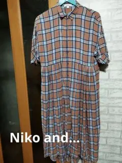 niko and ... チェック柄シャツワンピース