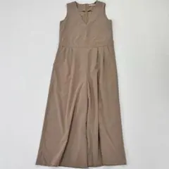 アーバンリサーチ ベージュ Vネック ノースリーブ オールインワン