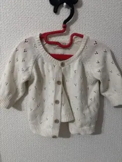 プティマイン　アイボリー カーディガン 70センチ