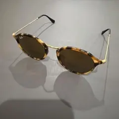 Ray-Ban ROUND FLECK サングラス ブラウンハバナ B-15