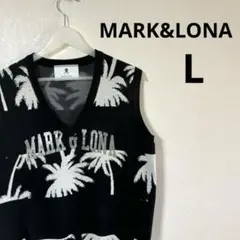 ☻MARK&LONA☻スカル総柄ニットベスト♤グレー♤XL - メルカリ