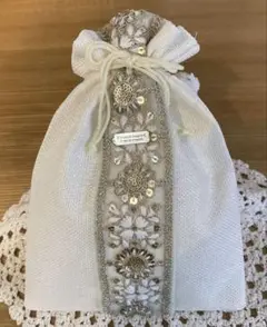 インド刺繍リボン巾着袋
