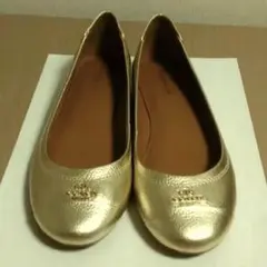 COACH フラットシューズ ゴールド