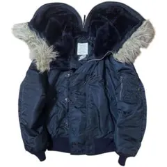 ALPHA 90s USA製 N-2B 短丈 フライトジャケット ネイビー M