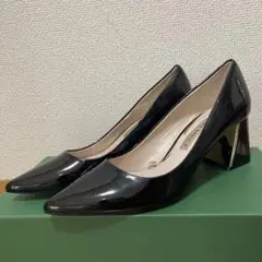 未使用　ZARA ブラック ポインテッドトゥパンプス　38 24.5