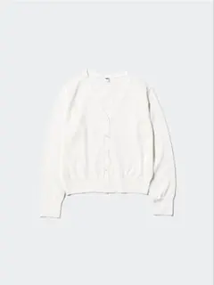 UNIQLO ユニクロ　ライトVネックカーディガン　ホワイト