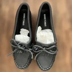 MINNETONKA ブラックレザー モカシン