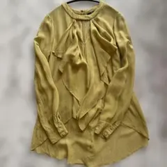 BCBGMAXAZRIA オリーブグリーン 長袖ブラウス Sのサムネイル