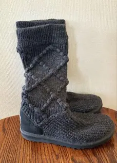 UGG アグ クラシック カーディガン ニット ブーツ グレー ボタン 24