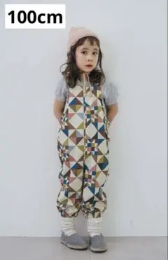 しまむら ミコリッド softcheese パッチワーク柄サロペット 100cm