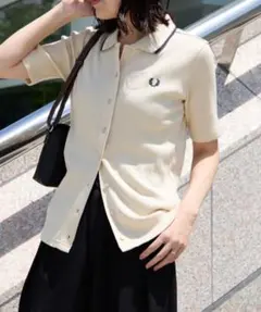 FRED PERRY/フレッドペリー 別注 ツインティップライン リブポロシャツ