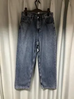 ワイドストレートジーンズ 29インチ 青のサムネイル