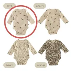 ululu ロンパース 前開き ナチュラル 新生児 肌着 韓国 66cm