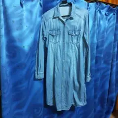 [最終値下げ]デニムシャツワンピース 長袖