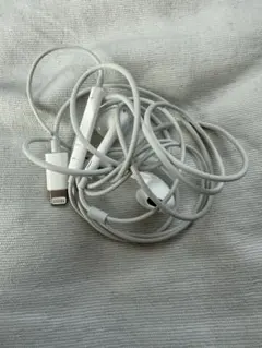 ホワイト 有線イヤフォン ライトニング