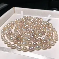 照り強★リアル パールネックレス 大珠 バロック ケシ 芥子 SILVER金具 照り強☆リアル パールネックレス 大珠 バロック ケシ 芥子 SILVER金具