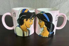 【セット売り】ディズニー　アラジン　ジャスミン王女　キスマグカップ　未使用