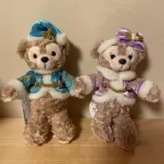 ダッフィー＆シェリーメイ　ぬいぐるみバッジ （クリスマス）