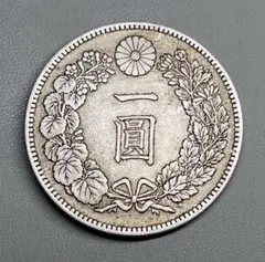 銀貨 一圓 明治十九年 大日本 硬貨 古銭 コイン 竜 蔵品 近代貨幣