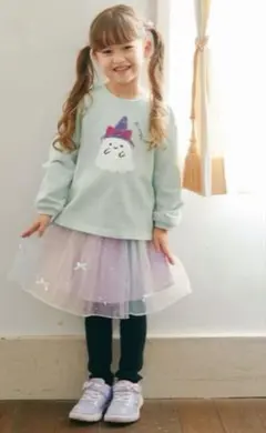 anyfamキッズ リボン×ラメチュールスカッツ