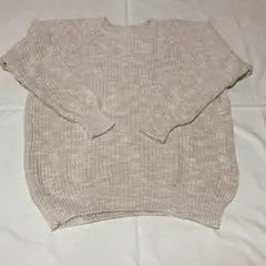 希少 usa 80s 90s llbean コットンニットセーター L ベージュ