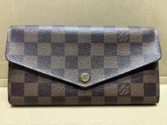 難あり　ルイヴィトン　ポルトフォイユサラ　ダミエ　レディース　長財布　匿名配送のサムネイル