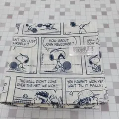 【新品】⑹　スヌーピー　テニス柄　大判バンダナハンカチ