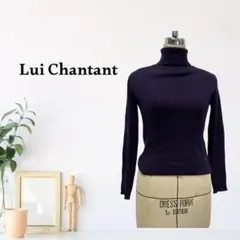 zk600【M】Lui Chantant 無地 リブ編み ニット タートルネック