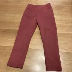 リブ素材 赤 ストレッチズボン 110cm