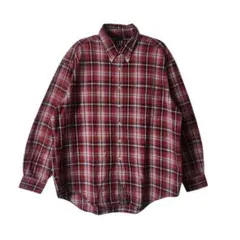 90s OLD GAP ギャップ　ネルシャツ　BDシャツ　赤黒　チェック　XL