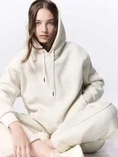 ジーユー ヘビーウェイトスウェットオーバーサイズパーカ 新品タグ付 ナチュラル