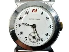 INVINCIBLE 腕時計 12時赤文字 STAYBRITE 手巻き スイス製のサムネイル