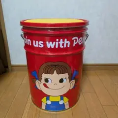 不二家 ペコちゃん ポコちゃん 収納スツール缶
