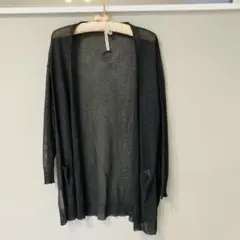 ☆新品未使用☆HK WORKS LONDON ラメ入り長袖カーディガン LL