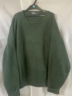 ア*6様 ラルフローレン XL ニットセーター ダークグリーン