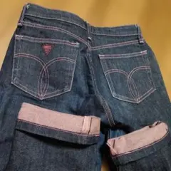 FIORUCCI SAFETY JEANS ストレートデニム ピンクステッチのサムネイル